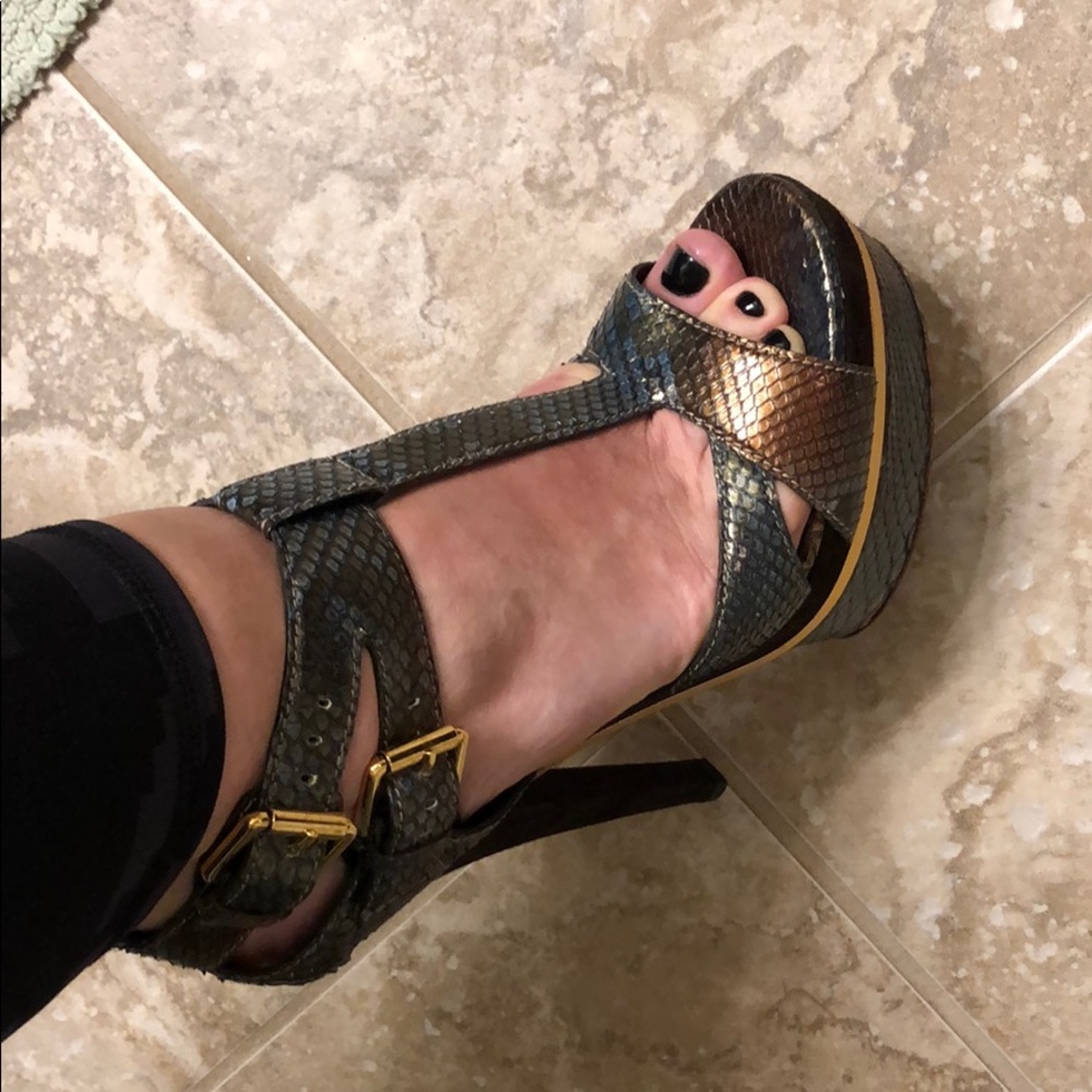 Gucci python platform sandals - Picture 8 of 8